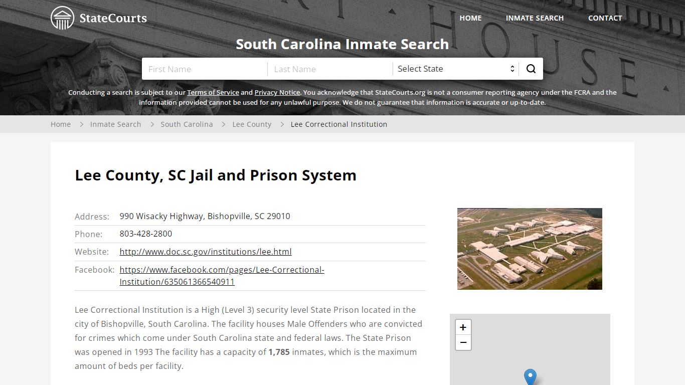 Lee Correctional Institution Inmate Records Search, South Carolina ...